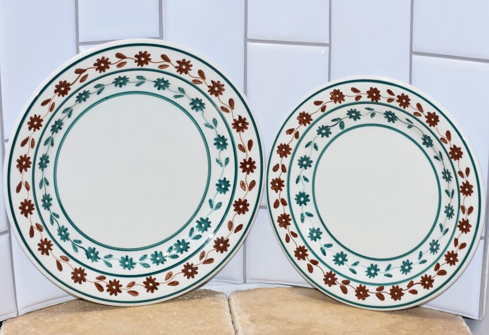 Richard Ginori MONDOVI Salad and Dinner Plate Set Floral Pattern